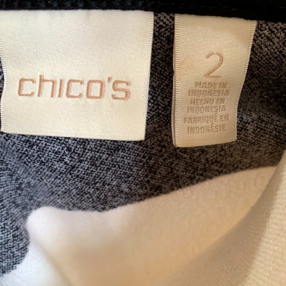 Chico’s Peplum Top- Black and White - Picture 9 of 10